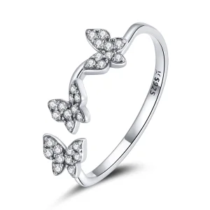 (afbeelding voor) Pandora Style Vlinder Open Ring - SCR704