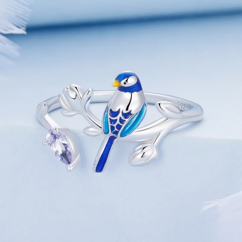 (afbeelding voor) Pandora Style Vogel Open Ring - BSR288 - Bekijken 3
