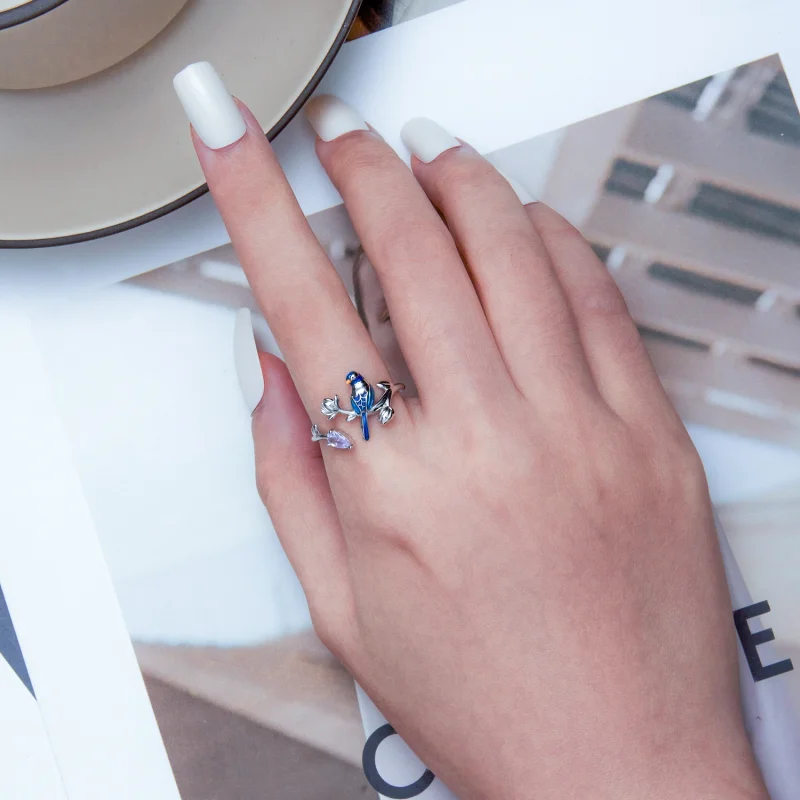 (afbeelding voor) Pandora Style Vogel Open Ring - BSR288 - Bekijken 5