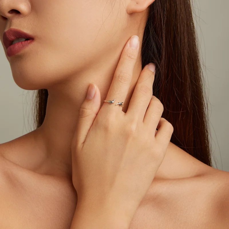 (afbeelding voor) Pandora Style Vogel Open Ring - SCR869 - Bekijken 4