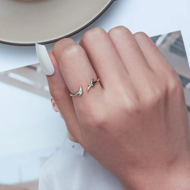 (afbeelding voor) Pandora Style Vogel Open Ring - SCR869 - Bekijken 5