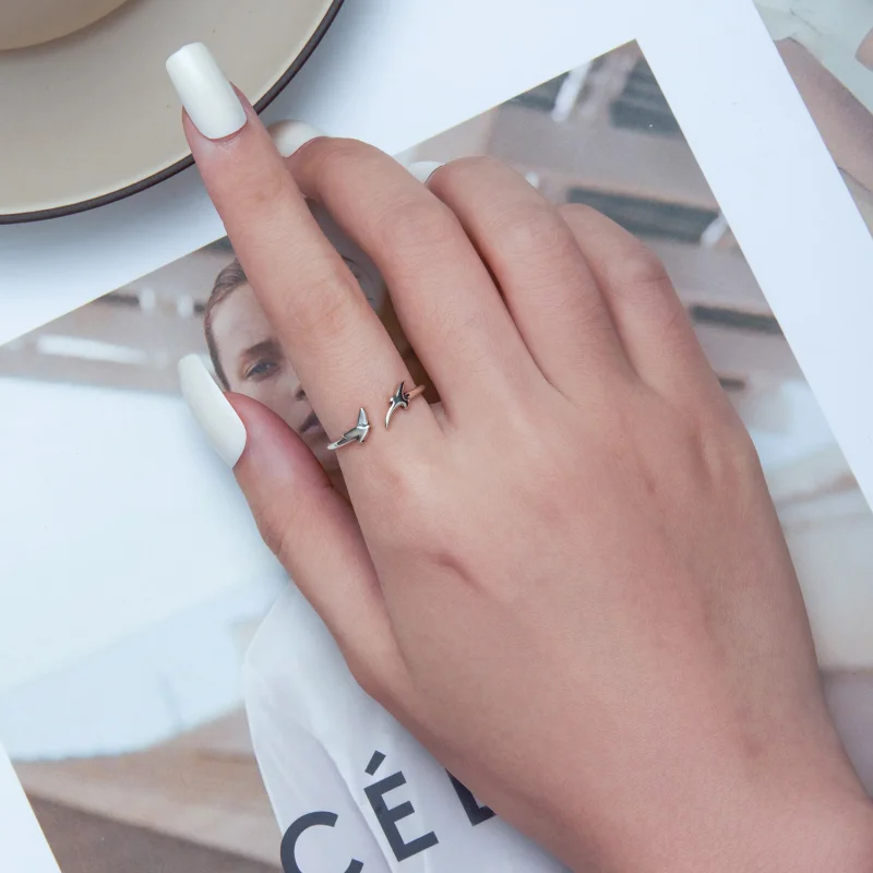 (afbeelding voor) Pandora Style Vogel Open Ring - SCR869 - Bekijken 6