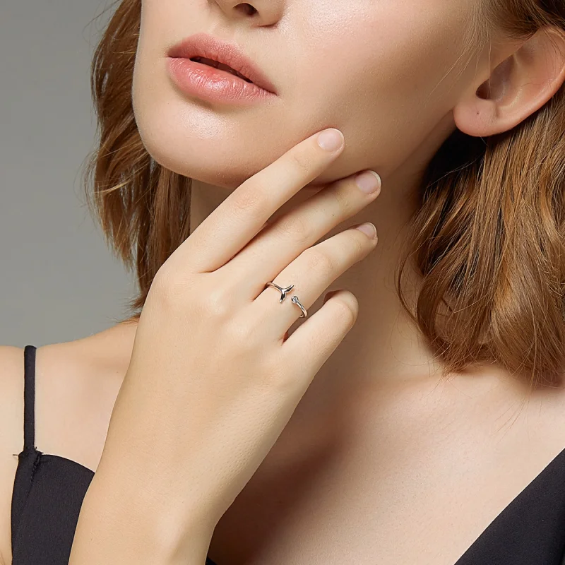 (afbeelding voor) Pandora Style Zeemeermin Traan Open Ring - SCR618-A - Bekijken 6