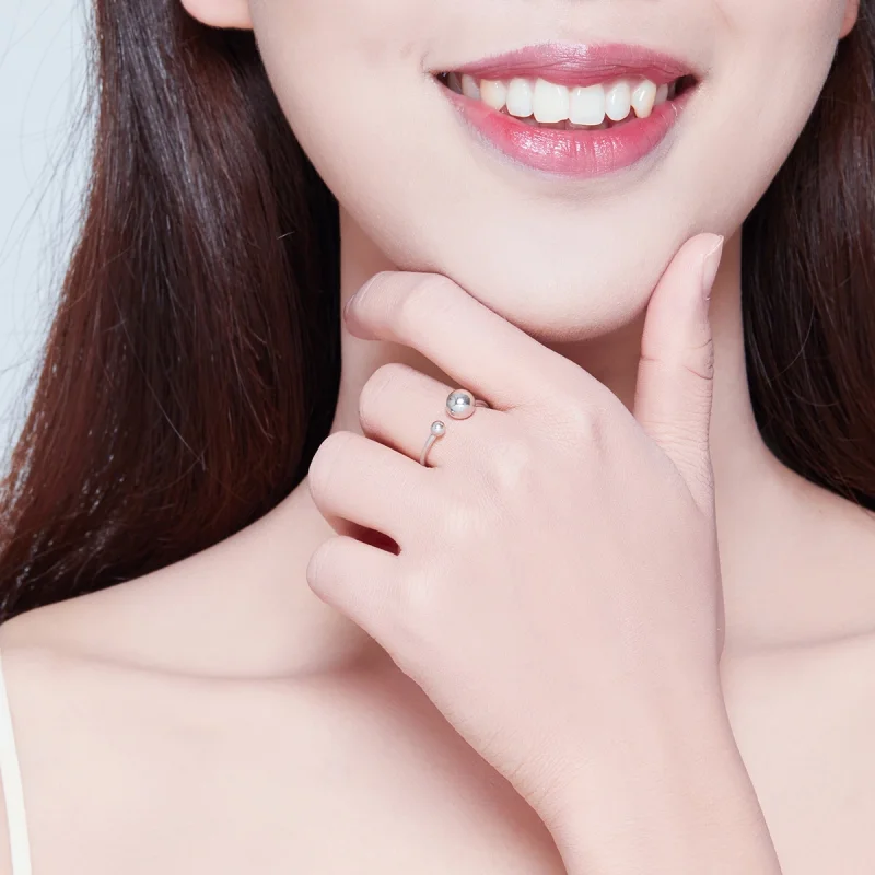 (afbeelding voor) Pandora Style Zilveren bal Open Ring - SCR575 - Bekijken 6