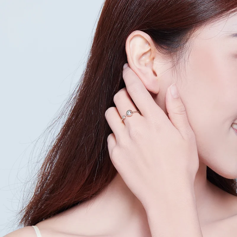 (afbeelding voor) Pandora Style Zilveren bal Open Ring - SCR575 - Bekijken 8