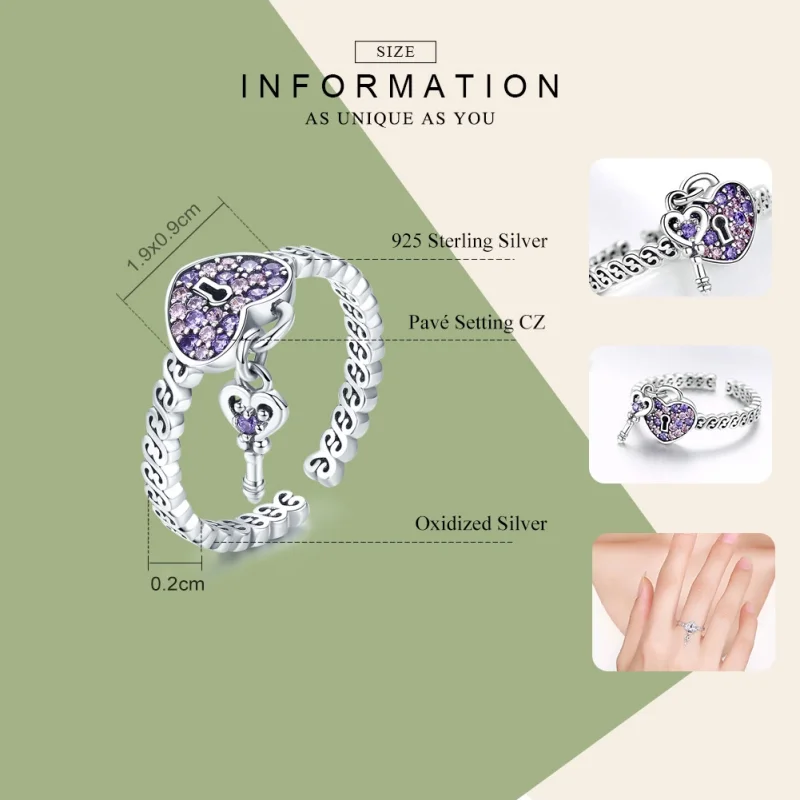 (afbeelding voor) Pandora Style Zoete belofte Open Ring - SCR486 - Bekijken 3