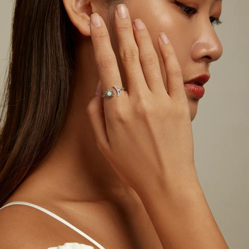 (afbeelding voor) Pandora Style Zon, Maan, Sterren Open Ring - SCR796 - Bekijken 6