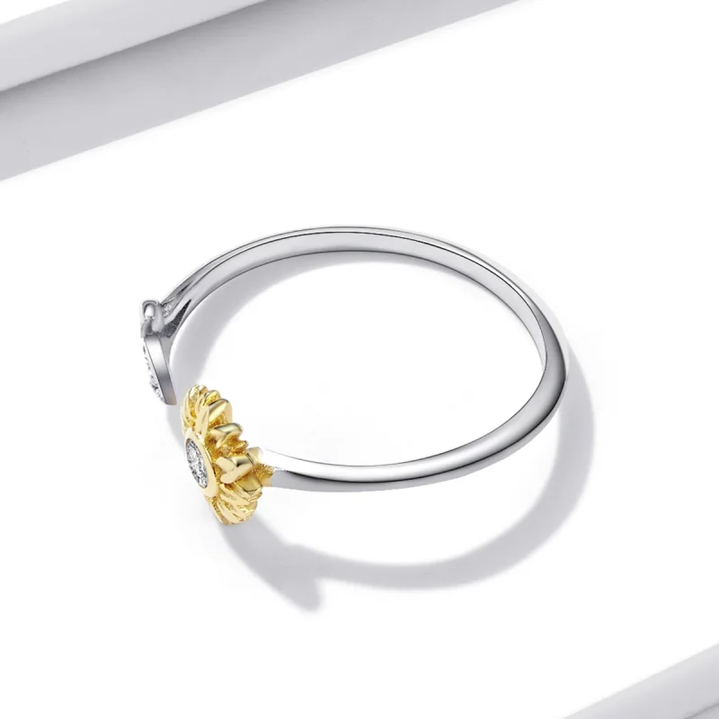 (afbeelding voor) Pandora Style Zonnebloem Open Ring - BSR213 - Bekijken 3