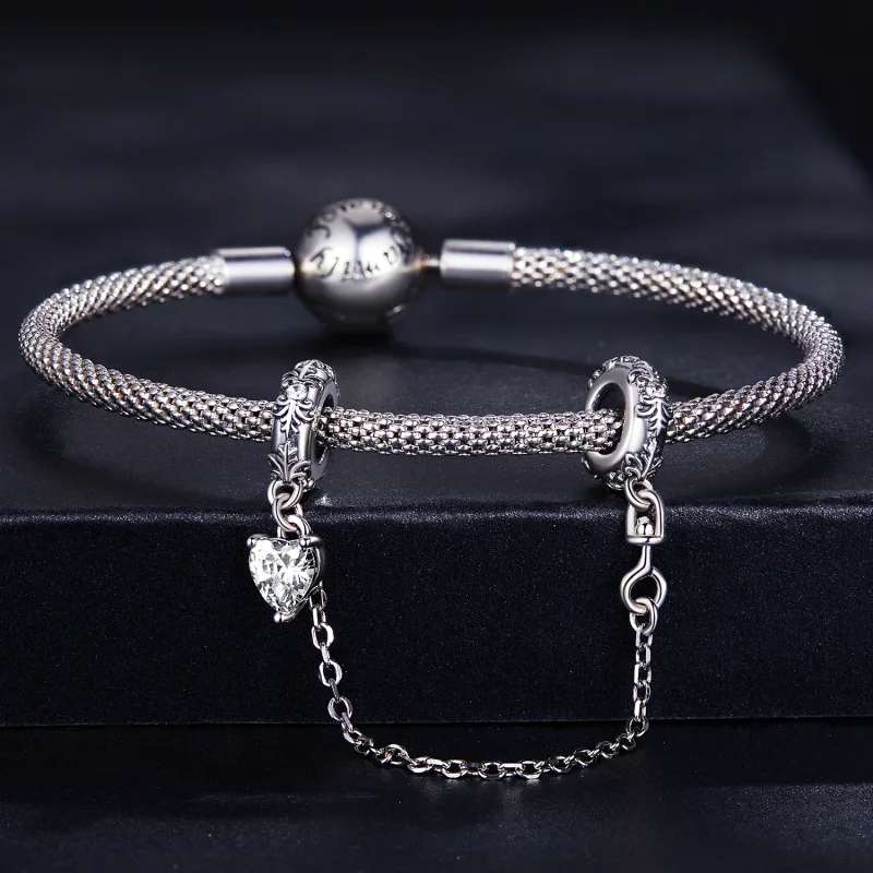 (afbeelding voor) Pandora Style Retro Patroon Veiligheidsketting - SCC2407 - Bekijken 3