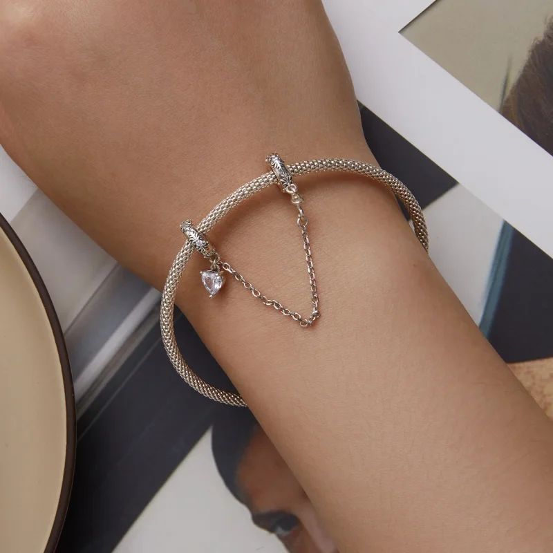 (afbeelding voor) Pandora Style Retro Patroon Veiligheidsketting - SCC2407 - Bekijken 5