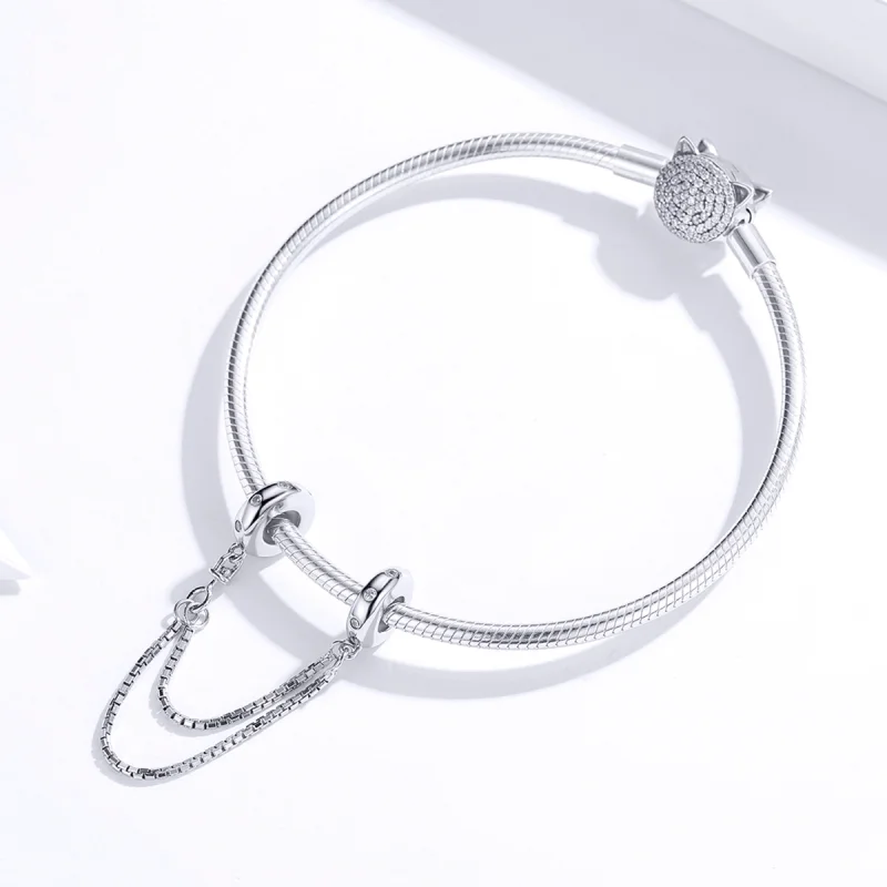 (afbeelding voor) Pandora Style Eenvoudige ketting Veiligheidsketting - SCC1419 - Bekijken 3