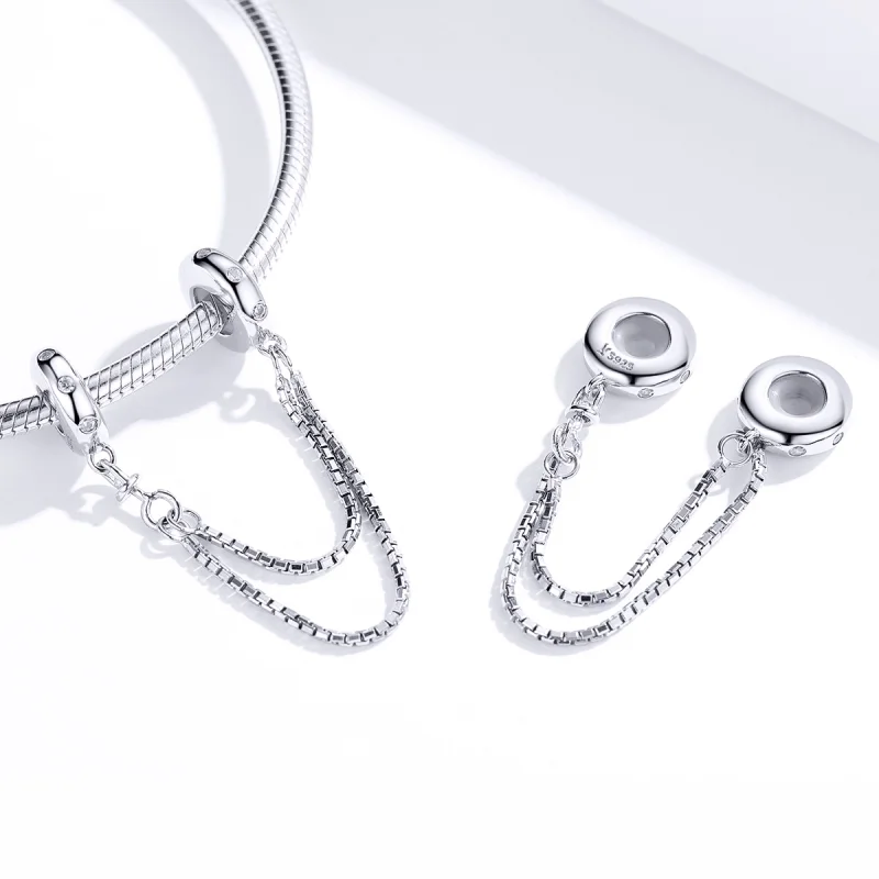 (afbeelding voor) Pandora Style Eenvoudige ketting Veiligheidsketting - SCC1419 - Bekijken 4