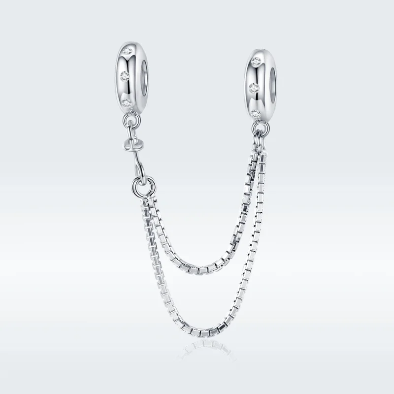 (afbeelding voor) Pandora Style Eenvoudige ketting Veiligheidsketting - SCC1419 - Bekijken 5