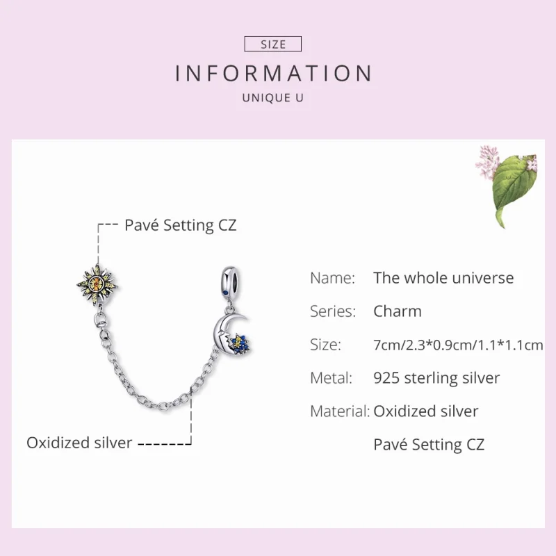 (afbeelding voor) Pandora Style Het hele universum Veiligheidsketting - SCC1763 - Bekijken 7