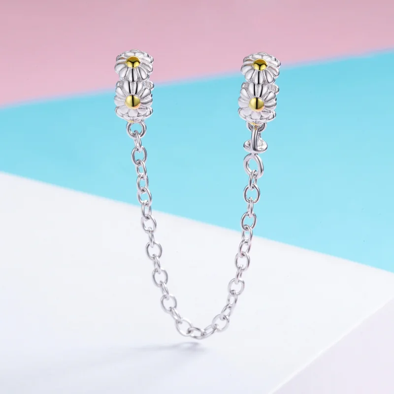 (afbeelding voor) Pandora Style Madeliefje Veiligheidsketting - SCC618 - Bekijken 3