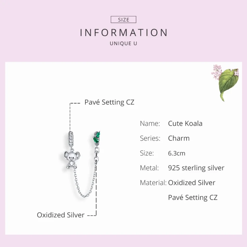 (afbeelding voor) Pandora Style Schattige kat Veiligheidsketting - SCC1523 - Bekijken 7