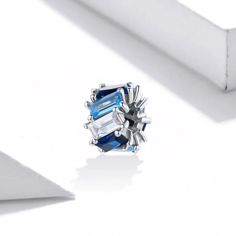 (afbeelding voor) Pandora Style Blauw vierkant Spacer Bedel - SCC1806 - Bekijken 2
