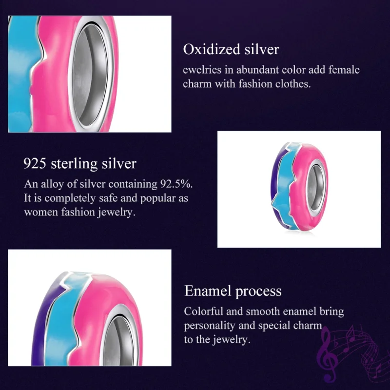 (afbeelding voor) Pandora Style Cyberpunk - oogverblindende kralen Spacer Bedel - SCC1843 - Bekijken 7