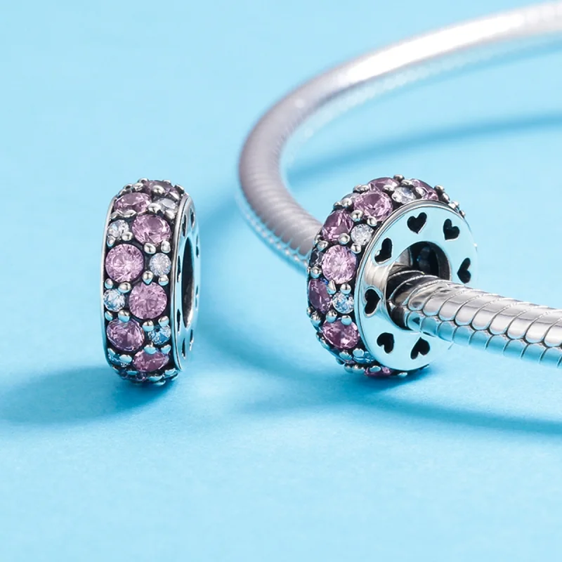 (afbeelding voor) Pandora Style Hart Spacer Bedel - SCC635 - Bekijken 4