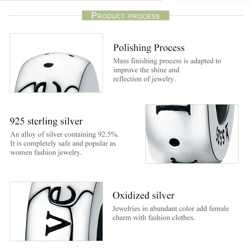 (afbeelding voor) Pandora Style Hou voor altijd van je Spacer Bedel - SCC595 - Bekijken 7