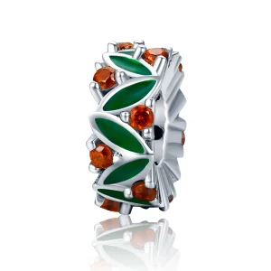 (afbeelding voor) Pandora Style Kerstboom Bladeren Spacer Bedel - SCC317