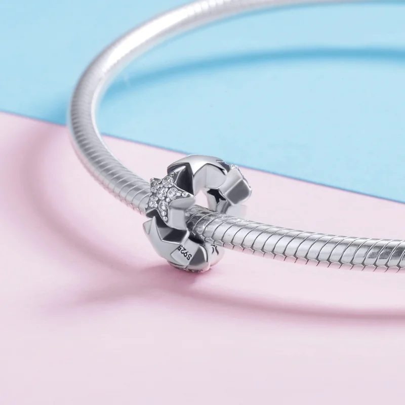 (afbeelding voor) Pandora Style Kleine sterren Spacer Bedel - SCC929 - Bekijken 4