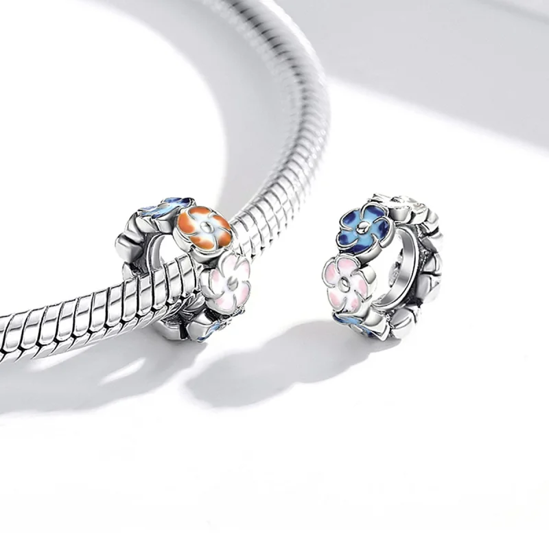 (afbeelding voor) Pandora Style Kleurrijke hortensia Spacer Bedel - SCC1703 - Bekijken 4