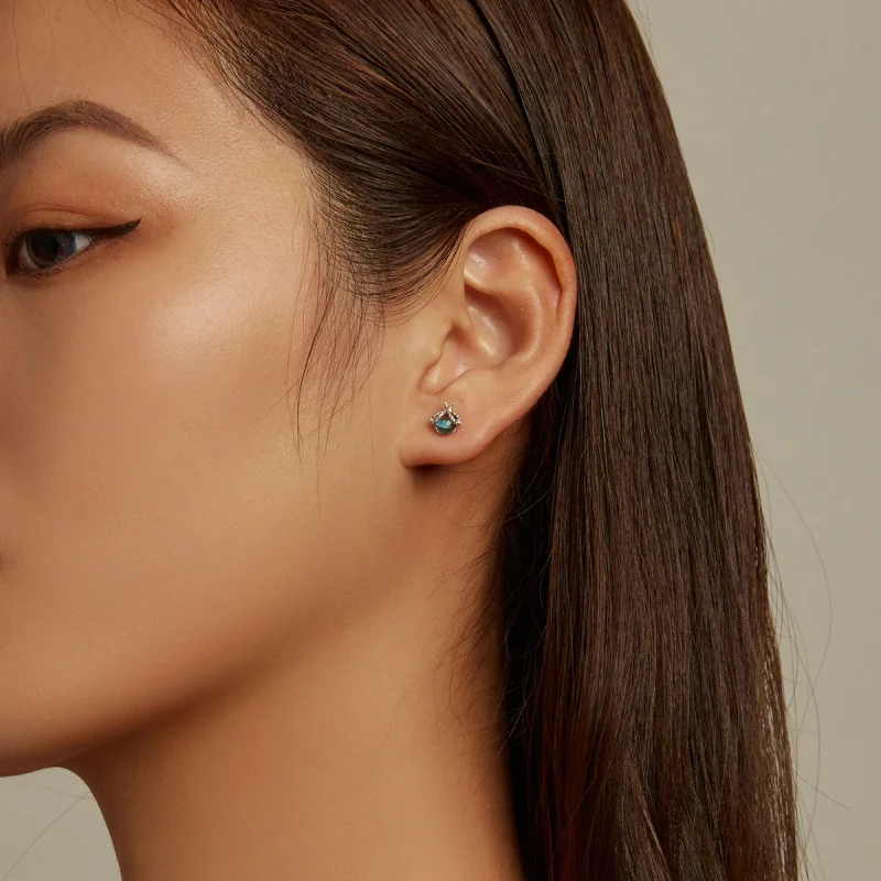 (afbeelding voor) Pandora Style Asymmetrisch Daisy Lieveheersbeestje Oorknopjes - SCE1364 - Bekijken 7