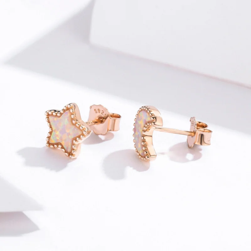 (afbeelding voor) Pandora Style Asymmetrische Maan Oorknopjes - SCE691 - Bekijken 3