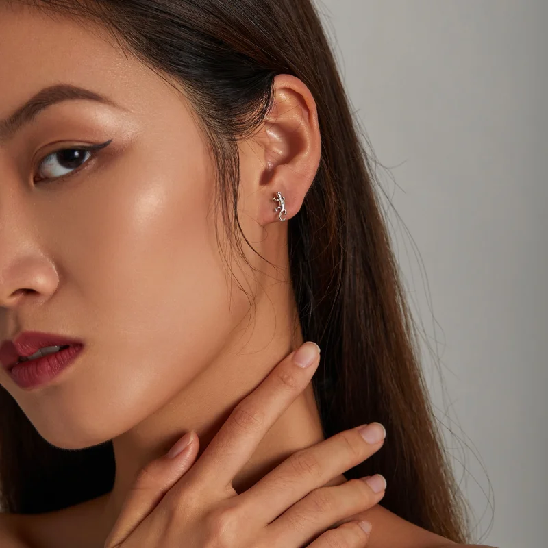 (afbeelding voor) Pandora Style Creatieve Gekko Oorknopjes - SCE1292 - Bekijken 5