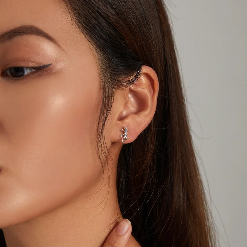 (afbeelding voor) Pandora Style Creatieve Gekko Oorknopjes - SCE1292 - Bekijken 6