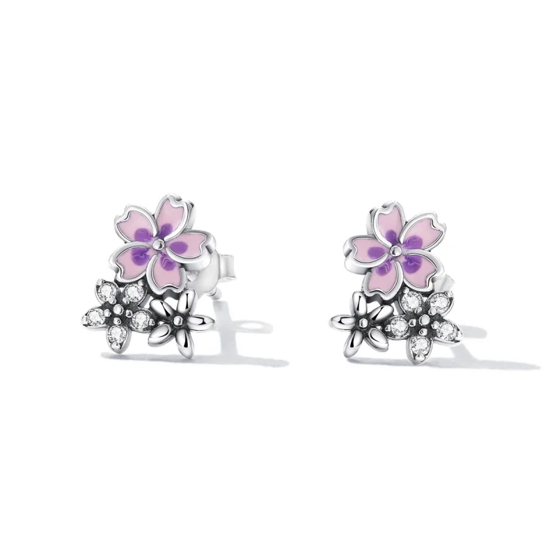 (afbeelding voor) Pandora Style Delicate bloemen Oorknopjes - SCE1390 - Bekijken 2