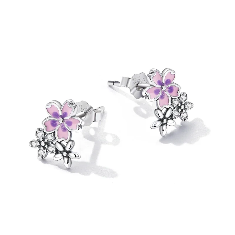 (afbeelding voor) Pandora Style Delicate bloemen Oorknopjes - SCE1390 - Bekijken 3