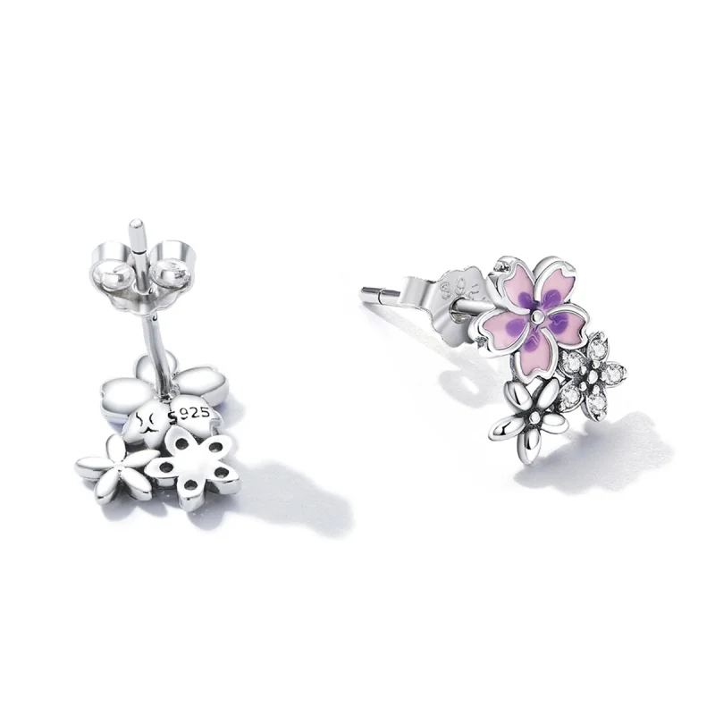 (afbeelding voor) Pandora Style Delicate bloemen Oorknopjes - SCE1390 - Bekijken 4