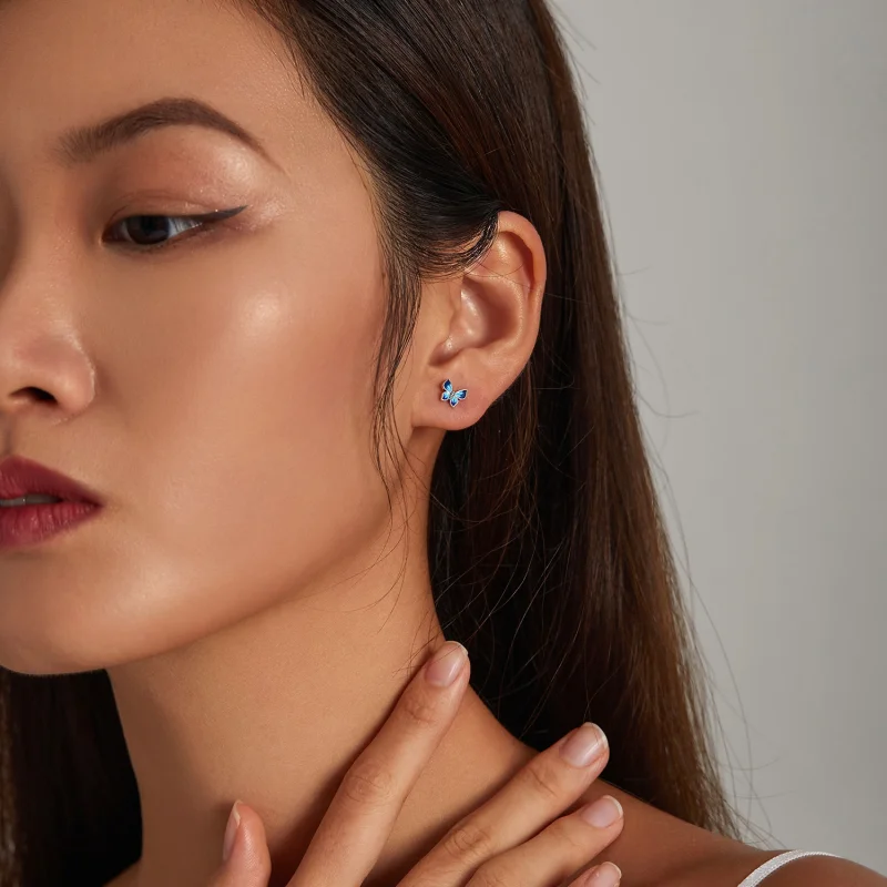 (afbeelding voor) Pandora Style Delicate vlinder Oorknopjes - SCE1285 - Bekijken 5