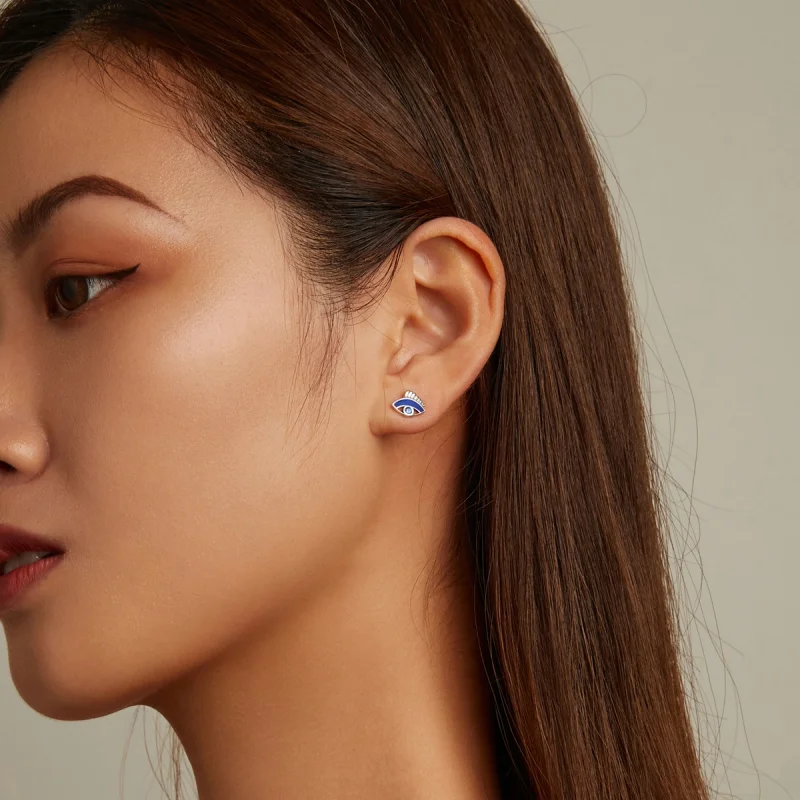 (afbeelding voor) Pandora Style Devil Eye Lucky Hand Set Oorknopjes - SCE1341 - Bekijken 6