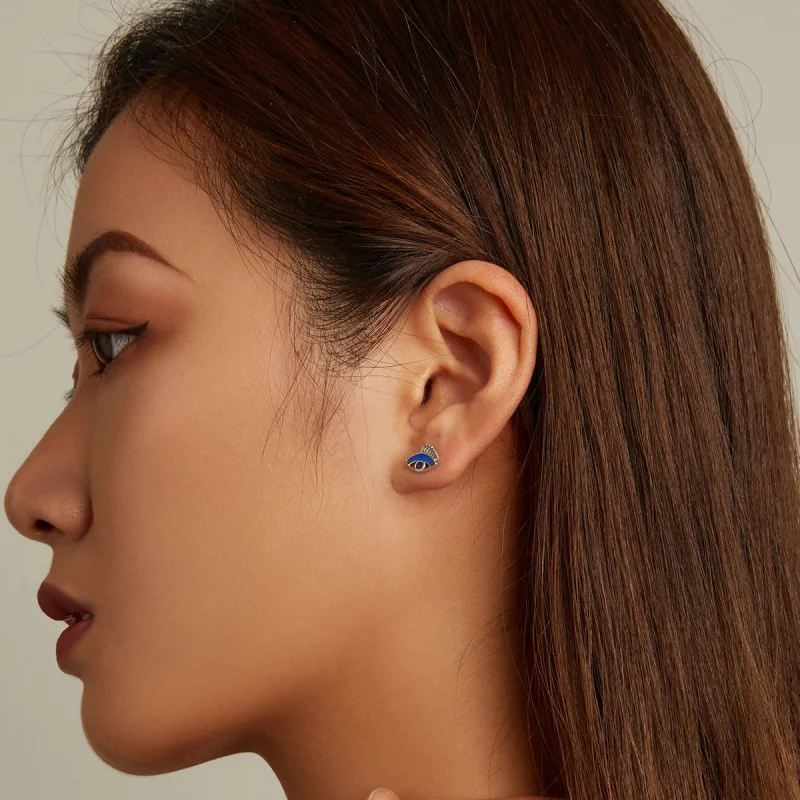 (afbeelding voor) Pandora Style Devil Eye Lucky Hand Set Oorknopjes - SCE1341 - Bekijken 7