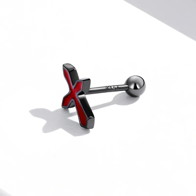 (afbeelding voor) Pandora Style Donker Kruis Oorknopjes - SCE1327 - Bekijken 3