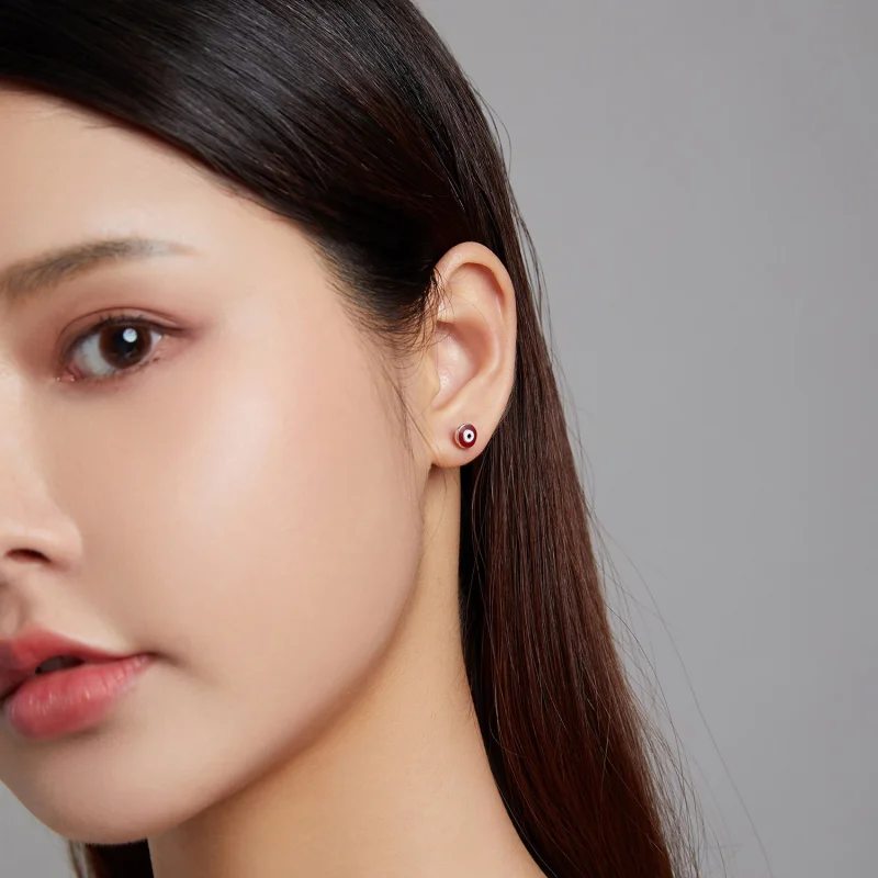 (afbeelding voor) Pandora Style Duivelsoog Oorknopjes - SCE1207-RD - Bekijken 4