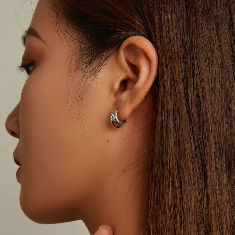 (afbeelding voor) Pandora Style Duivelsoogcirkel Oorknopjes - BSE571 - Bekijken 7