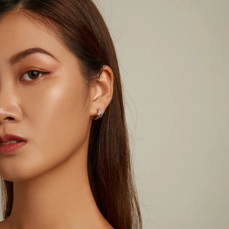 (afbeelding voor) Pandora Style Duivelsoogcirkel Oorknopjes - BSE571 - Bekijken 8