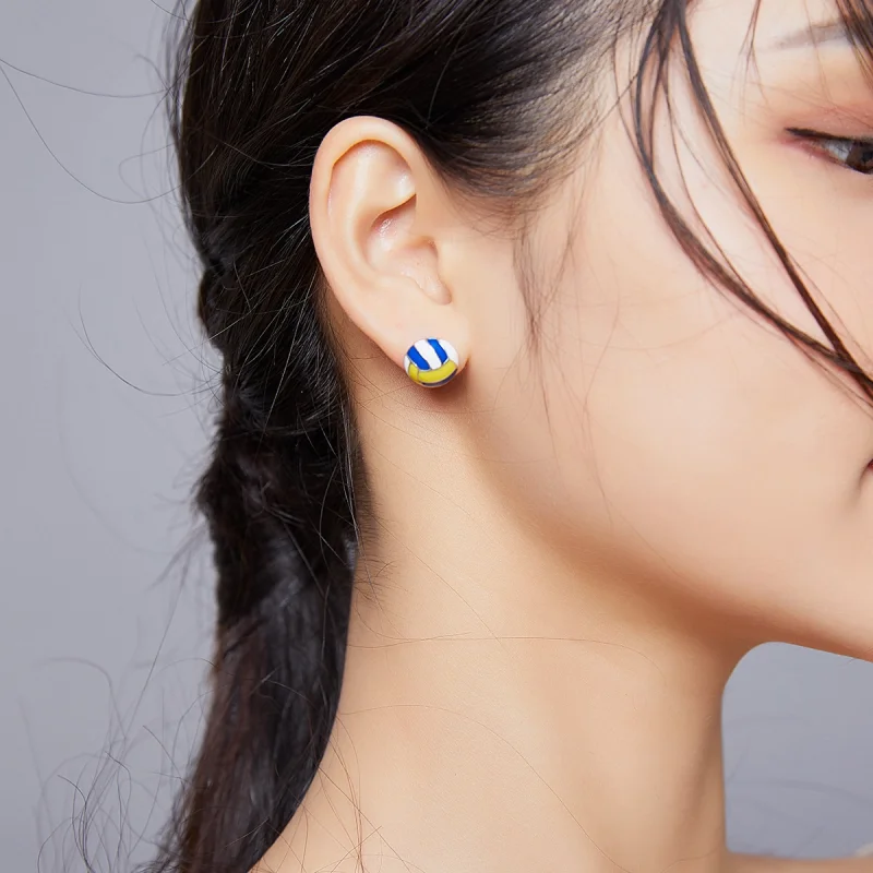 (afbeelding voor) Pandora Style Dynamisch Volleybal Oorknopjes - SCE902 - Bekijken 7