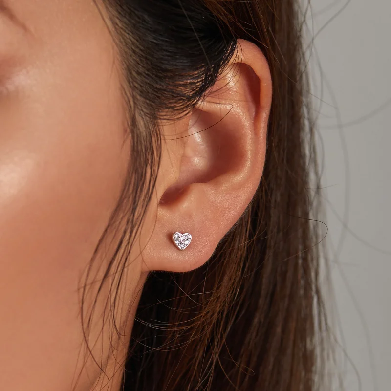 (afbeelding voor) Pandora Style Eenvoudige liefde Oorknopjes - SCE1298 - Bekijken 5