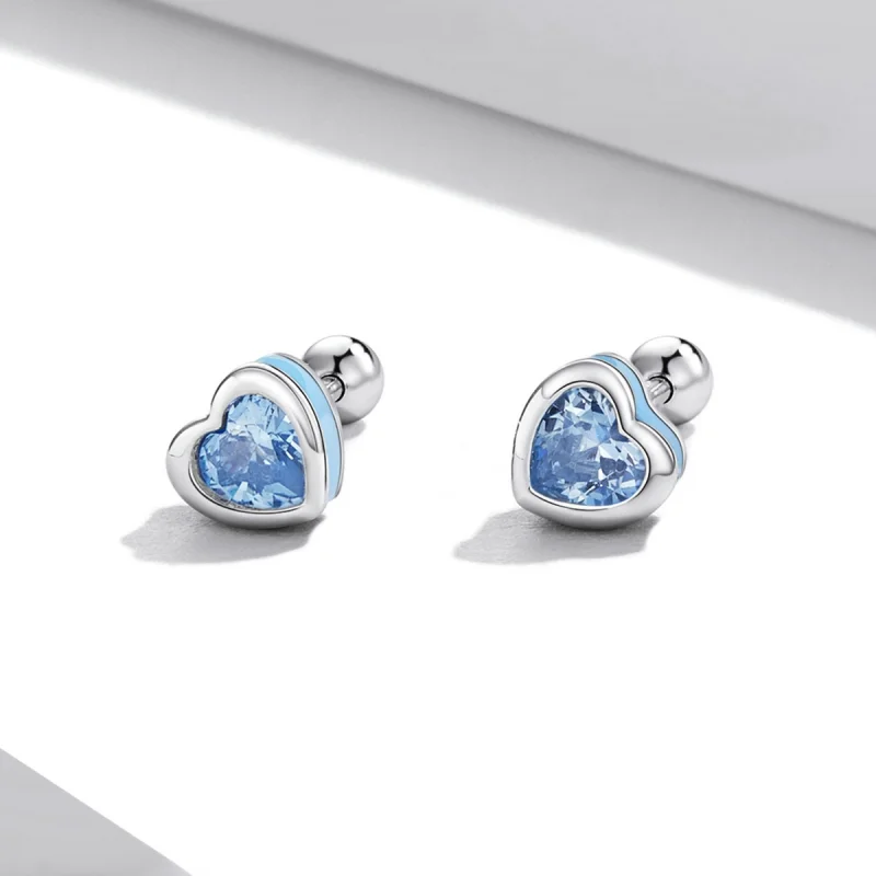 (afbeelding voor) Pandora Style Eenvoudige liefde Oorknopjes - SCE1352-LB - Bekijken 2