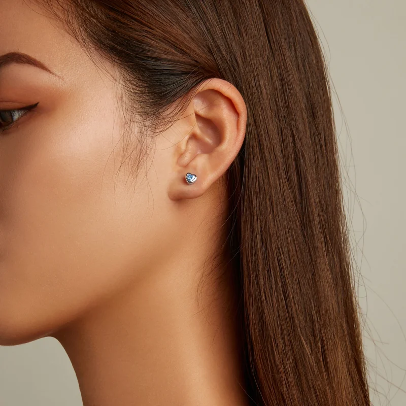 (afbeelding voor) Pandora Style Eenvoudige liefde Oorknopjes - SCE1352-LB - Bekijken 6