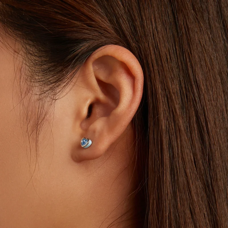 (afbeelding voor) Pandora Style Eenvoudige liefde Oorknopjes - SCE1352-LB - Bekijken 7