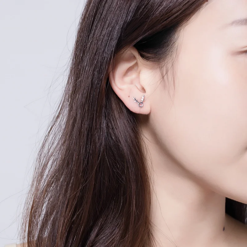 (afbeelding voor) Pandora Style Gewei Oorknopjes - BSE116 - Bekijken 5