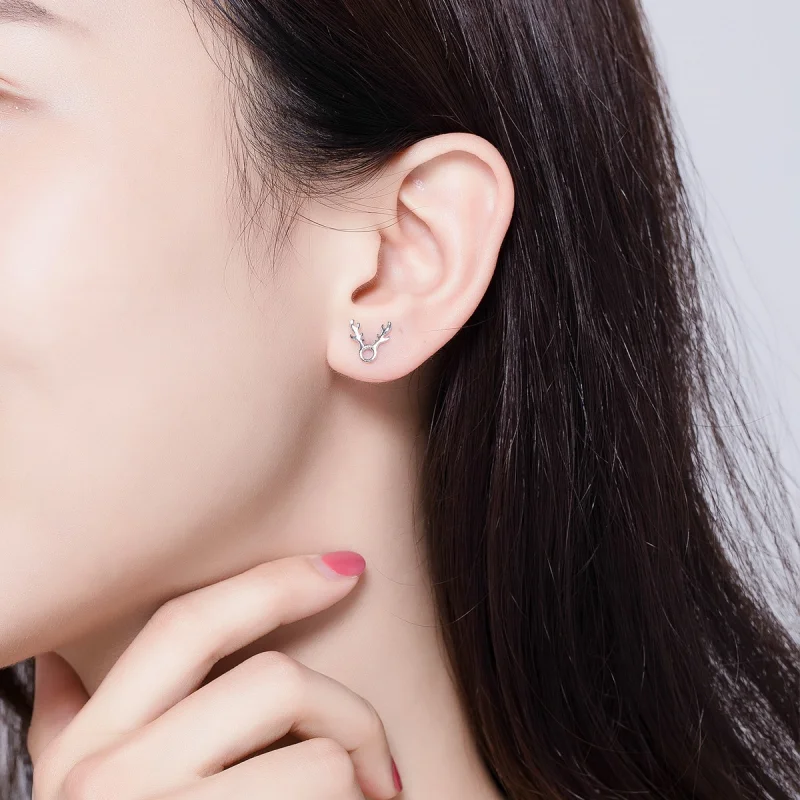 (afbeelding voor) Pandora Style Gewei Oorknopjes - BSE116 - Bekijken 6