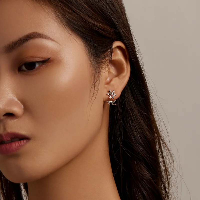 (afbeelding voor) Pandora Style Grappige Kikker Oorknopjes - SCE1324 - Bekijken 5