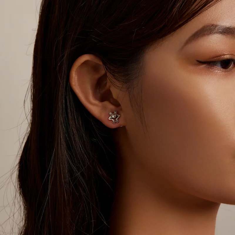 (afbeelding voor) Pandora Style Grappige Kikker Oorknopjes - SCE1324 - Bekijken 7